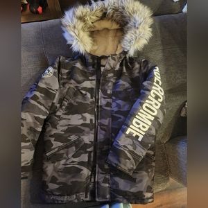 Abercrombie kids snow ski winter jacket parka camo